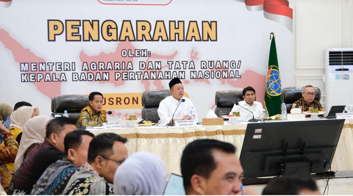 Menteri Nusron Minta Jajaran Kanwil BPN Provinsi Sulawesi Tenggara Percepat Validasi Data Pertanahan dan Tingkatkan Kualitas Layanan